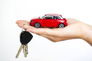 Toy car with keys