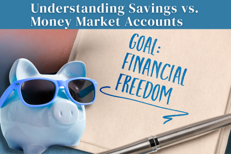 Piggy bank with financial goals written out