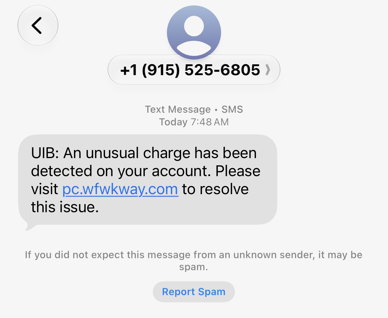 Scam Example
